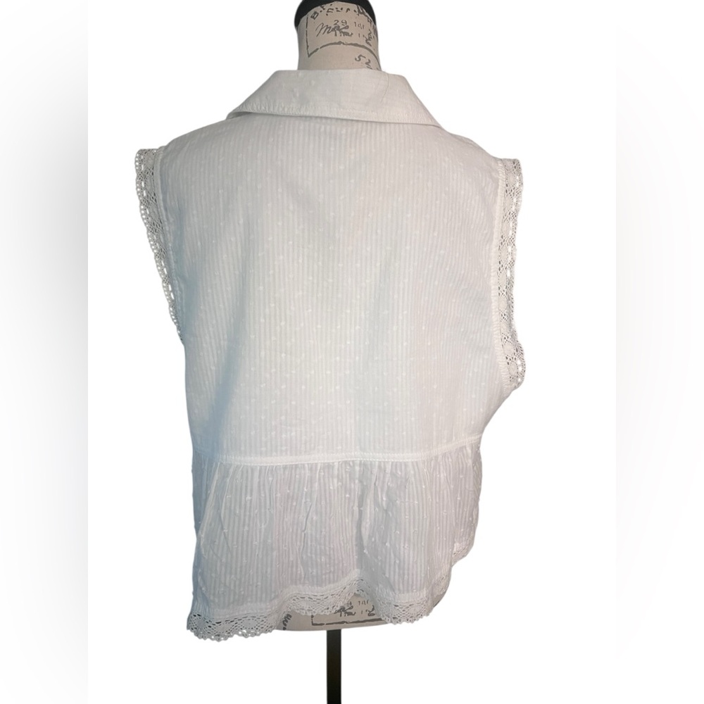 Anthropologie White Lace Blouse - Picture 6 of 10